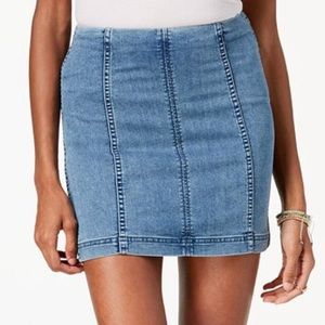 Free people modern femme denim skirt